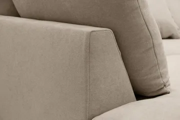 Rossita Lyx 6-sits Vänstervänd U-formad Extra djup Soffa med Divan och Schäslong i Tyg - Brun - Möbler - Soffa - U-soffa