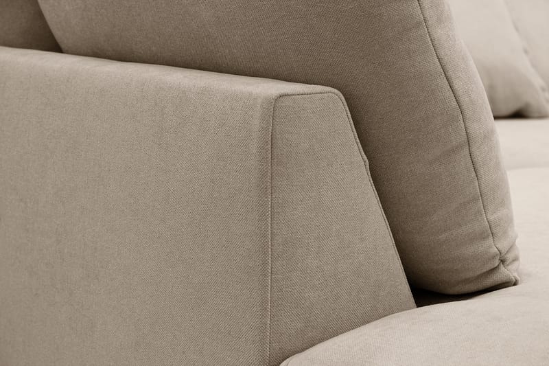 Rossita Lyx 6-sits Vänstervänd U-formad Extra djup Soffa med Divan och Schäslong i Tyg - Brun - Möbler - Soffa - U-soffa