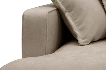 Rossita Lyx 6-sits Vänstervänd U-formad Extra djup Soffa med Divan och Schäslong i Tyg - Brun - Möbler - Soffa - U-soffa