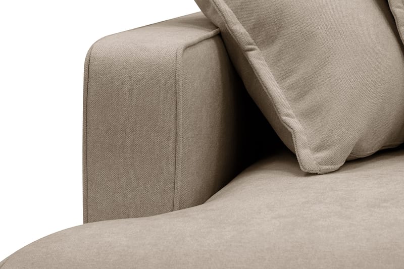 Rossita Lyx 6-sits Vänstervänd U-formad Extra djup Soffa med Divan och Schäslong i Tyg - Brun - Möbler - Soffa - U-soffa