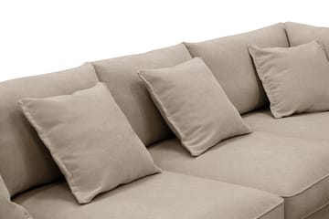 Rossita Lyx 6-sits Vänstervänd U-formad Extra djup Soffa med Divan och Schäslong i Tyg - Brun - Möbler - Soffa - U-soffa