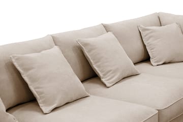 Rossita Lyx 6-sits Vänstervänd U-formad Extra djup Soffa med Divan och Schäslong i Tyg - Ljusbrun - Möbler - Soffa - U-soffa