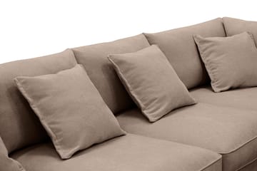 Rossita Lyx 6-sits Vänstervänd U-formad Extra djup Soffa med Divan och Schäslong i Tyg - Mörkbrun - Möbler - Soffa - U-soffa