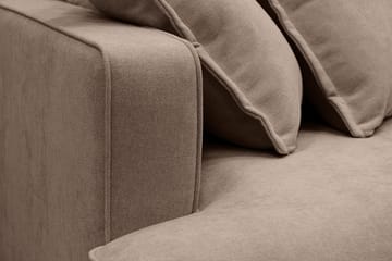 Rossita Lyx 6-sits Vänstervänd U-formad Extra djup Soffa med Divan och Schäslong i Tyg - Mörkbrun - Möbler - Soffa - U-soffa