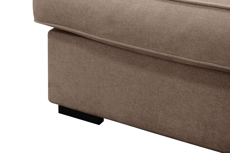 Rossita Lyx 6-sits Vänstervänd U-formad Extra djup Soffa med Divan och Schäslong i Tyg - Mörkbrun - Möbler - Soffa - U-soffa