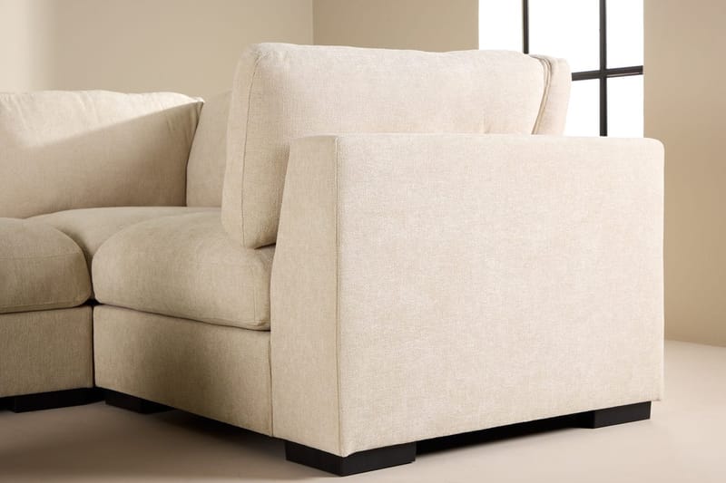 Salerno 4-sits L-formad Hörnsoffa i Tyg - Beige - Möbler - Soffa - Hörnsoffa