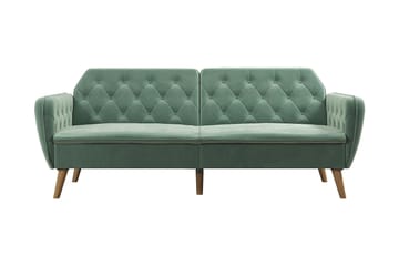 2-sits Bäddsoffa Tallulah Sammet/Ljusgrön - Novogratz - Möbler - Soffa - Sammetssoffa