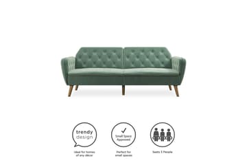 2-sits Bäddsoffa Tallulah Sammet/Ljusgrön - Novogratz - Möbler - Soffa - Sammetssoffa