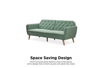 2-sits Bäddsoffa Tallulah Sammet/Ljusgrön - Novogratz - Möbler - Soffa - Sammetssoffa