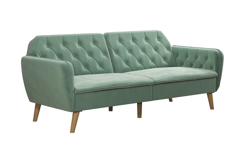 2-sits Bäddsoffa Tallulah Sammet/Ljusgrön - Novogratz - Möbler - Soffa - Sammetssoffa