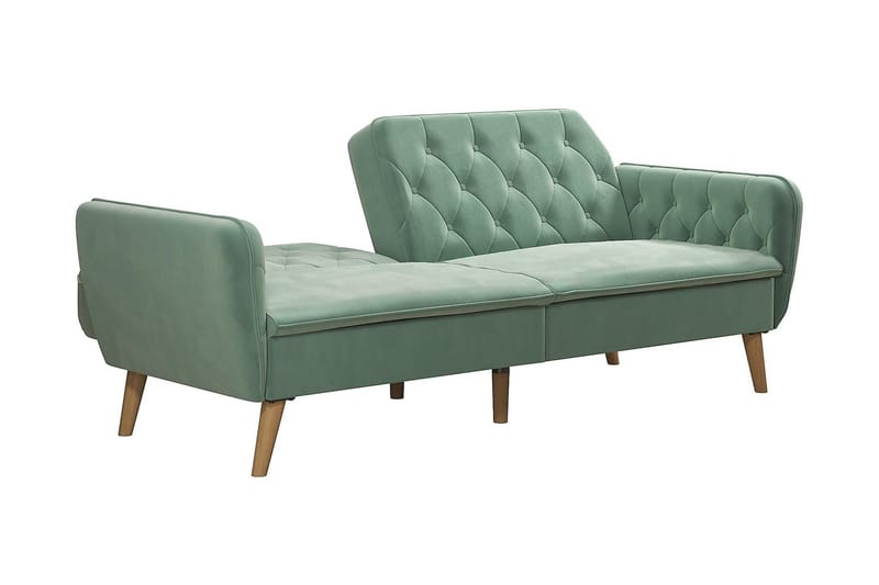 2-sits Bäddsoffa Tallulah Sammet/Ljusgrön - Novogratz - Möbler - Soffa - Sammetssoffa