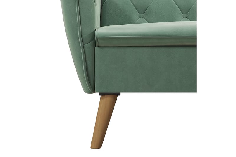 2-sits Bäddsoffa Tallulah Sammet/Ljusgrön - Novogratz - Möbler - Soffa - Sammetssoffa