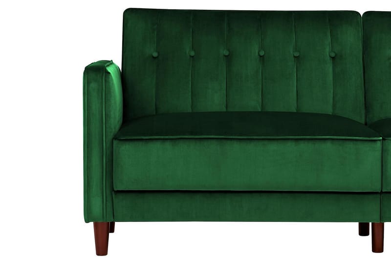 2-sits Bäddsoffa Pin Tufted Sammet/Grön - Dorel Home - Möbler - Soffa - Sammetssoffa