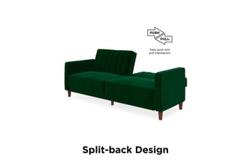 2-sits Bäddsoffa Pin Tufted Sammet/Grön - Dorel Home - Möbler - Soffa - Sammetssoffa