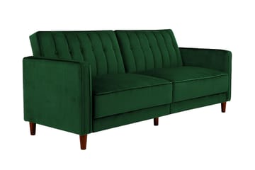 2-sits Bäddsoffa Pin Tufted Sammet/Grön - Dorel Home - Möbler - Soffa - Sammetssoffa