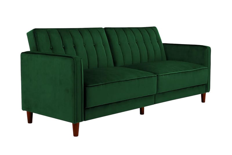 2-sits Bäddsoffa Pin Tufted Sammet/Grön - Dorel Home - Möbler - Soffa - Sammetssoffa