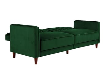 2-sits Bäddsoffa Pin Tufted Sammet/Grön - Dorel Home - Möbler - Soffa - Sammetssoffa
