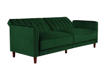 2-sits Bäddsoffa Pin Tufted Sammet/Grön - Dorel Home - Möbler - Soffa - Sammetssoffa