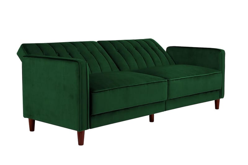 2-sits Bäddsoffa Pin Tufted Sammet/Grön - Dorel Home - Möbler - Soffa - Sammetssoffa