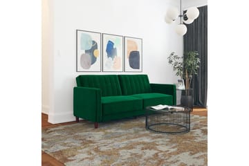 2-sits Bäddsoffa Pin Tufted Sammet/Grön - Dorel Home - Möbler - Soffa - Sammetssoffa