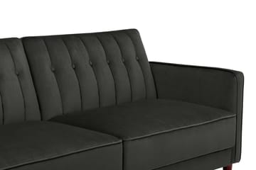 2-sits Bäddsoffa Pin Tufted Sammet/Grå - Dorel Home - Möbler - Soffa - Sammetssoffa