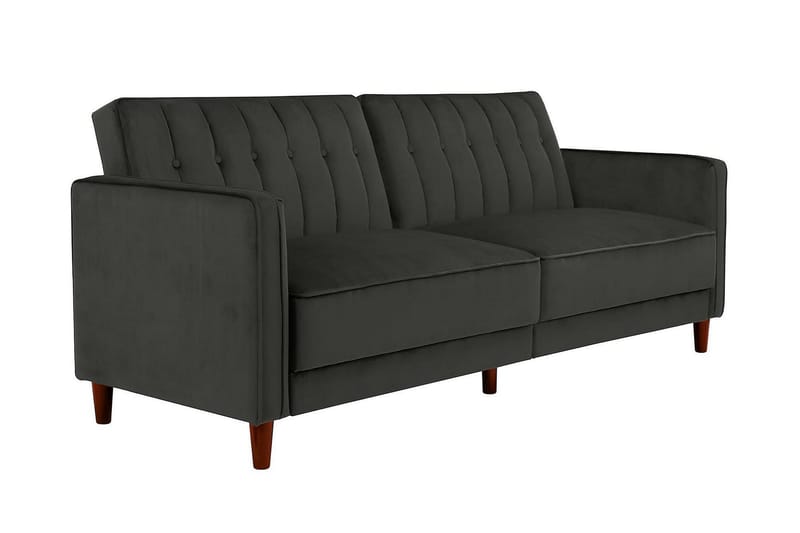 2-sits Bäddsoffa Pin Tufted Sammet/Grå - Dorel Home - Möbler - Soffa - Sammetssoffa