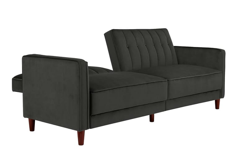 2-sits Bäddsoffa Pin Tufted Sammet/Grå - Dorel Home - Möbler - Soffa - Sammetssoffa