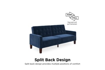 2-sits Bäddsoffa Porter Sammet/Blå - Dorel Home - Möbler - Soffa - Sammetssoffa