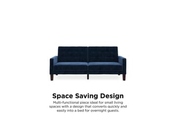 2-sits Bäddsoffa Porter Sammet/Blå - Dorel Home - Möbler - Soffa - Sammetssoffa