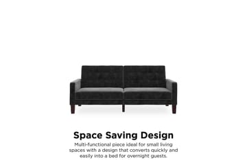 2-sits Bäddsoffa Porter Sammet/Grå - Dorel Home - Möbler - Soffa - Sammetssoffa