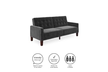 2-sits Bäddsoffa Porter Sammet/Grå - Dorel Home - Möbler - Soffa - Sammetssoffa