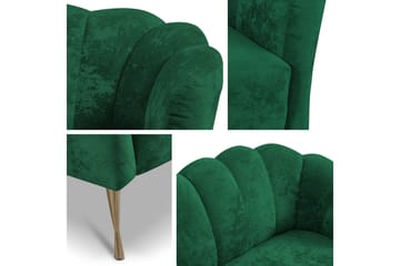 2-sits Soffa Naspur - Sammet/Blå/Svart Krom - Möbler - Soffa - Sammetssoffa