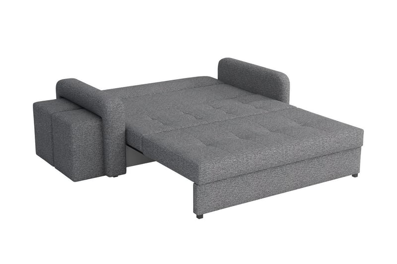 3-sits Bäddsoffa Canehan Vänster - Sammet/Svart - Möbler - Soffa - Sammetssoffa