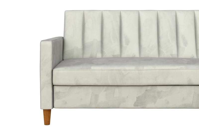 3-sits Divanbäddsoffa Celine Sammet/Ljusgrå - Dorel Home - Sammetssoffa - Bäddsoffa divan