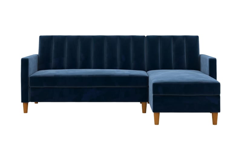 3-sits Divanbäddsoffa Celine Sammet/Marinblå - Dorel Home - Sammetssoffa - Bäddsoffa divan