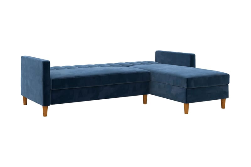 3-sits Divanbäddsoffa Celine Sammet/Marinblå - Dorel Home - Sammetssoffa - Bäddsoffa divan