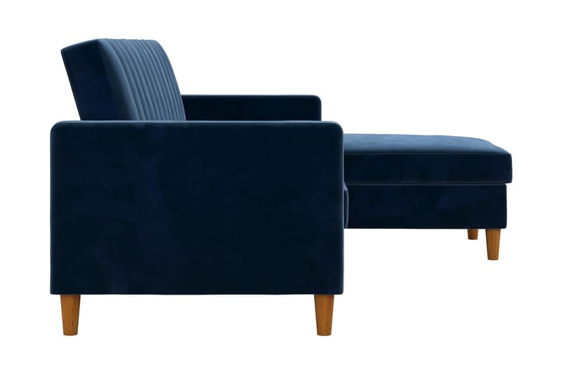 3-sits Divanbäddsoffa Celine Sammet/Marinblå - Dorel Home - Sammetssoffa - Bäddsoffa divan