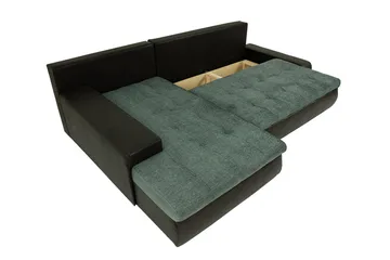3-sits Hörnbäddsoffa Cerys Mini - Läder/Rosa - Möbler - Soffa - Sammetssoffa