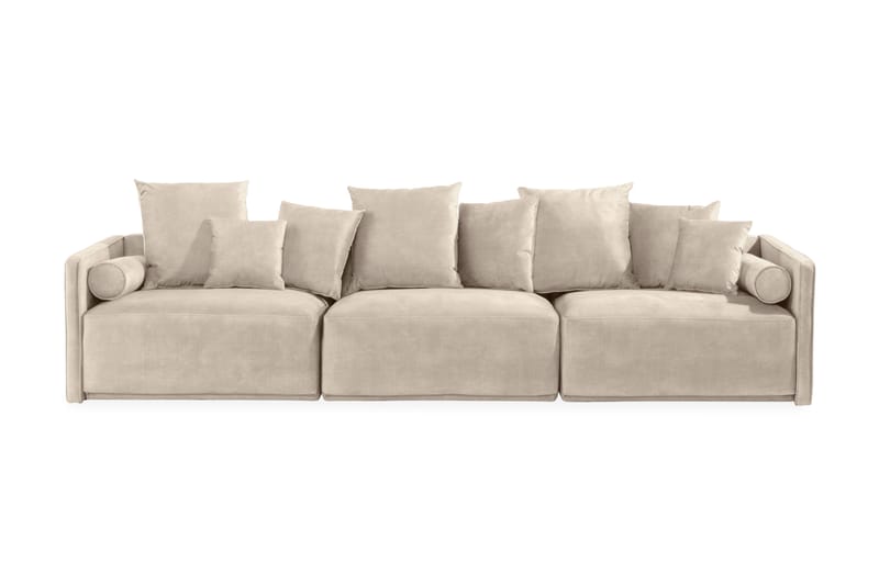 3-sits Sammetssoffa Neilton - Beige/Svart - Sammetssoffa - 3 sits soffa