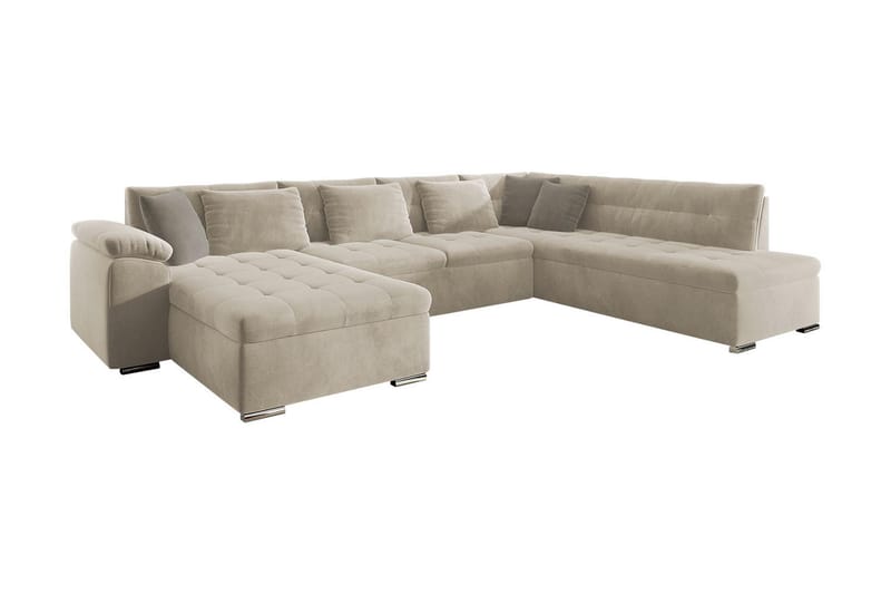 4-sits Bäddsoffa Sororia - Beige - Möbler - Soffa - Sammetssoffa