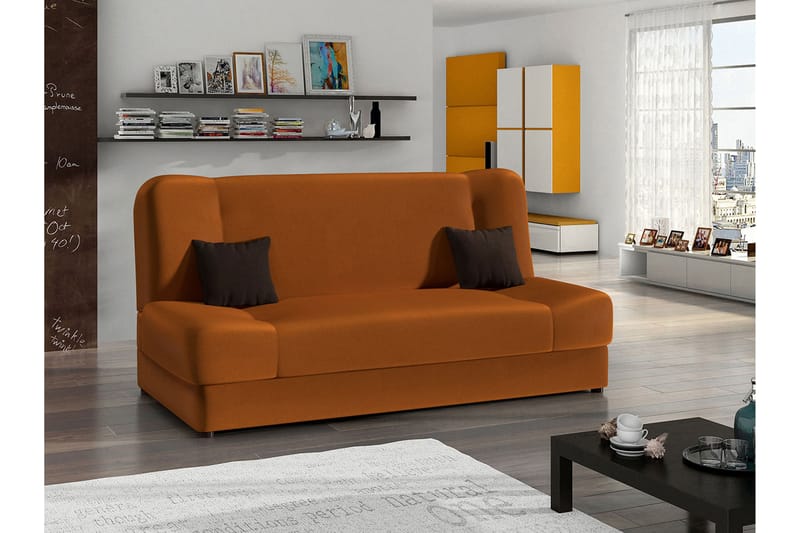 Adelfar 2-sits Bäddsoffa - Orange - Möbler - Soffa - Sammetssoffa