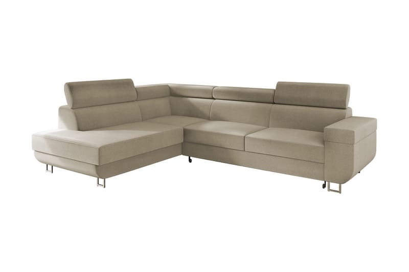 Argueso 3-sits Bäddsoffa Vänster - Beige - Möbler - Soffa - Sammetssoffa