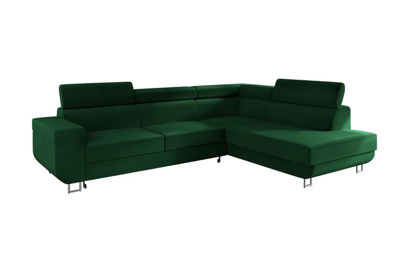 Argueso 3-sits Bäddsoffa Vänster - Grön - Möbler - Soffa - Sammetssoffa