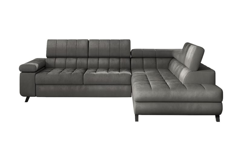Azoulay Hörnsoffa Höger - Grå - Möbler - Soffa - Sammetssoffa