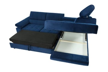 Azoulay Hörnsoffa Höger - Grå - Möbler - Soffa - Sammetssoffa