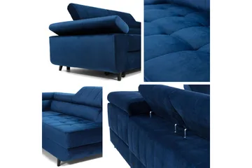 Azoulay Hörnsoffa Vänster - Grå - Möbler - Soffa - Sammetssoffa