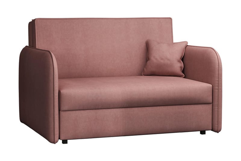 Bäddsoffa Hedensö - Rosa - Sammetssoffa