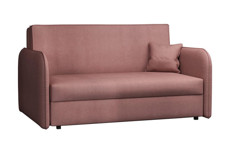 Bäddsoffa Hedensö - Rosa - Sammetssoffa