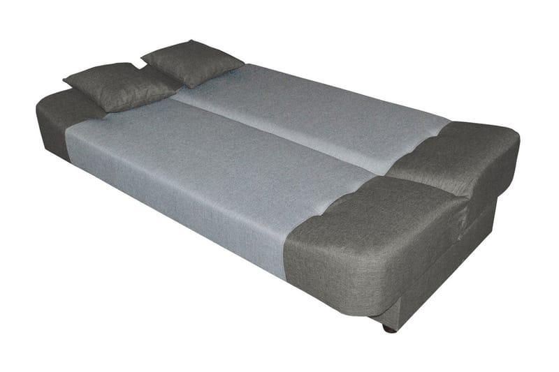 Bäddsoffa Jonas 195x87x86 cm - Röd/svart - Sammetssoffa - 3 sits bäddsoffa