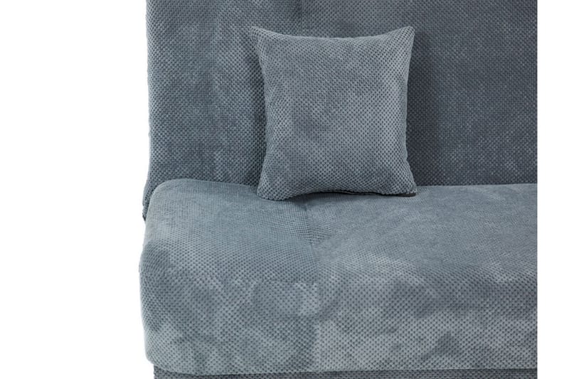 Bäddsoffa Jonas 195x87x86 cm - Röd/svart - Sammetssoffa - 3 sits bäddsoffa